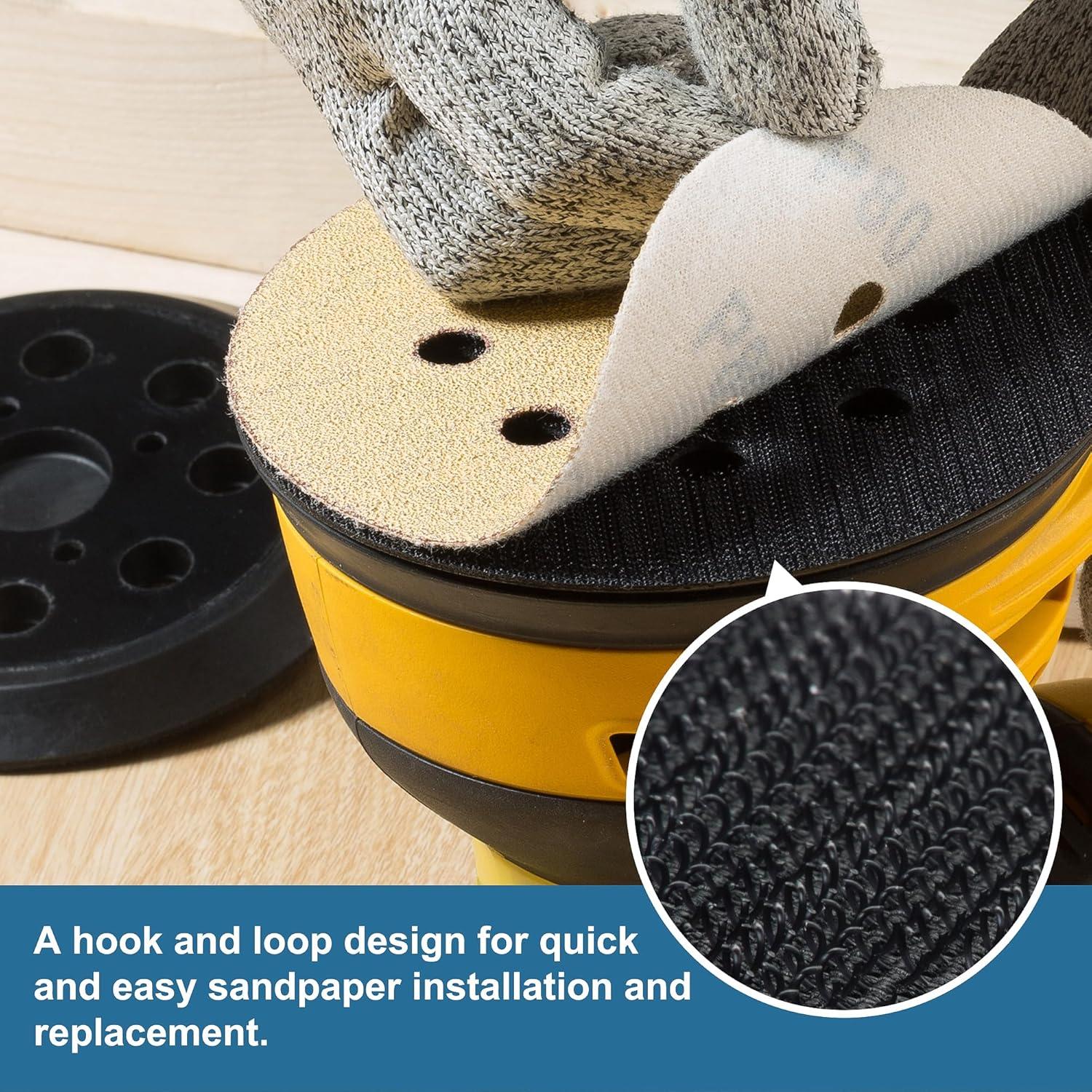 Almohadillas de Lijadora S SATC 12.7 cm 2 PCS 8 Agujeros