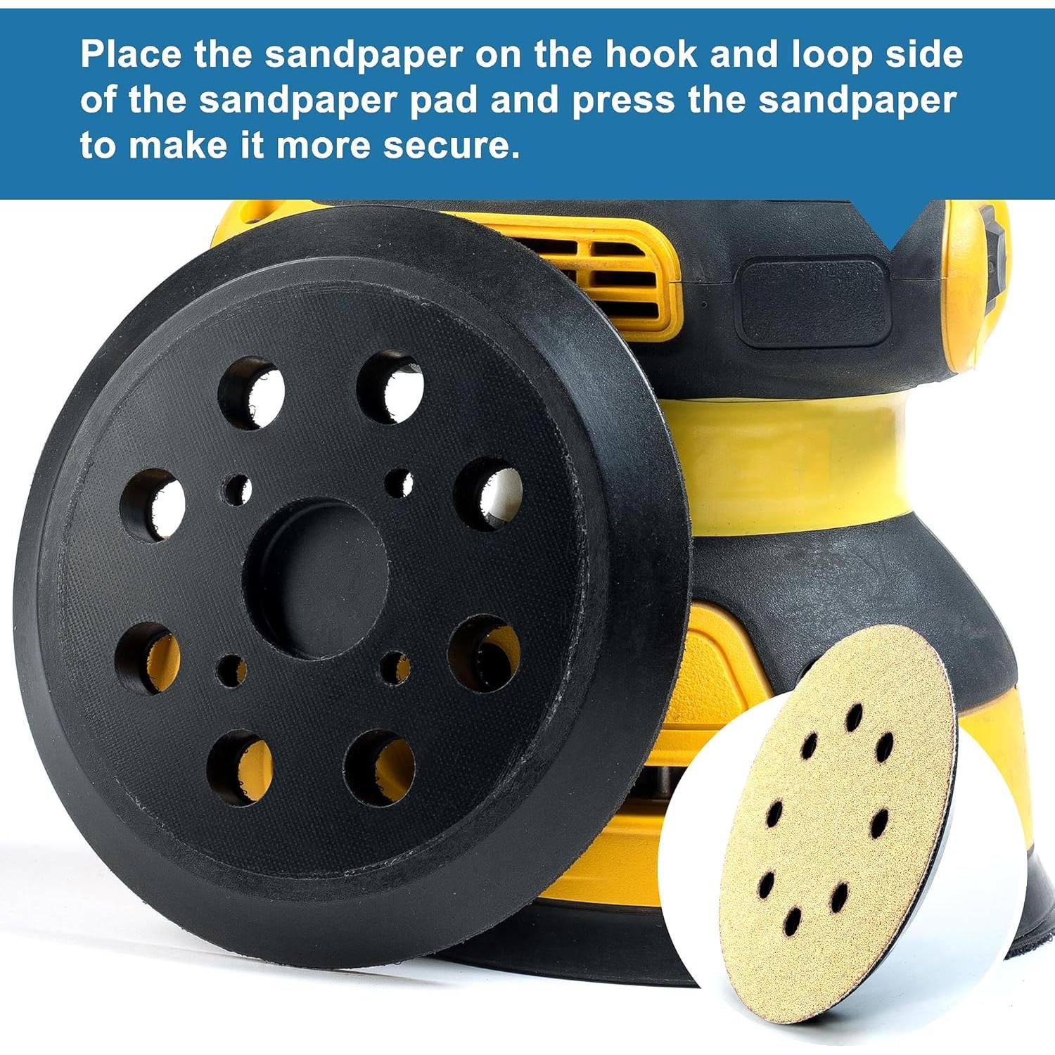 Almohadillas de Lijadora S SATC 12.7 cm 2 PCS 8 Agujeros