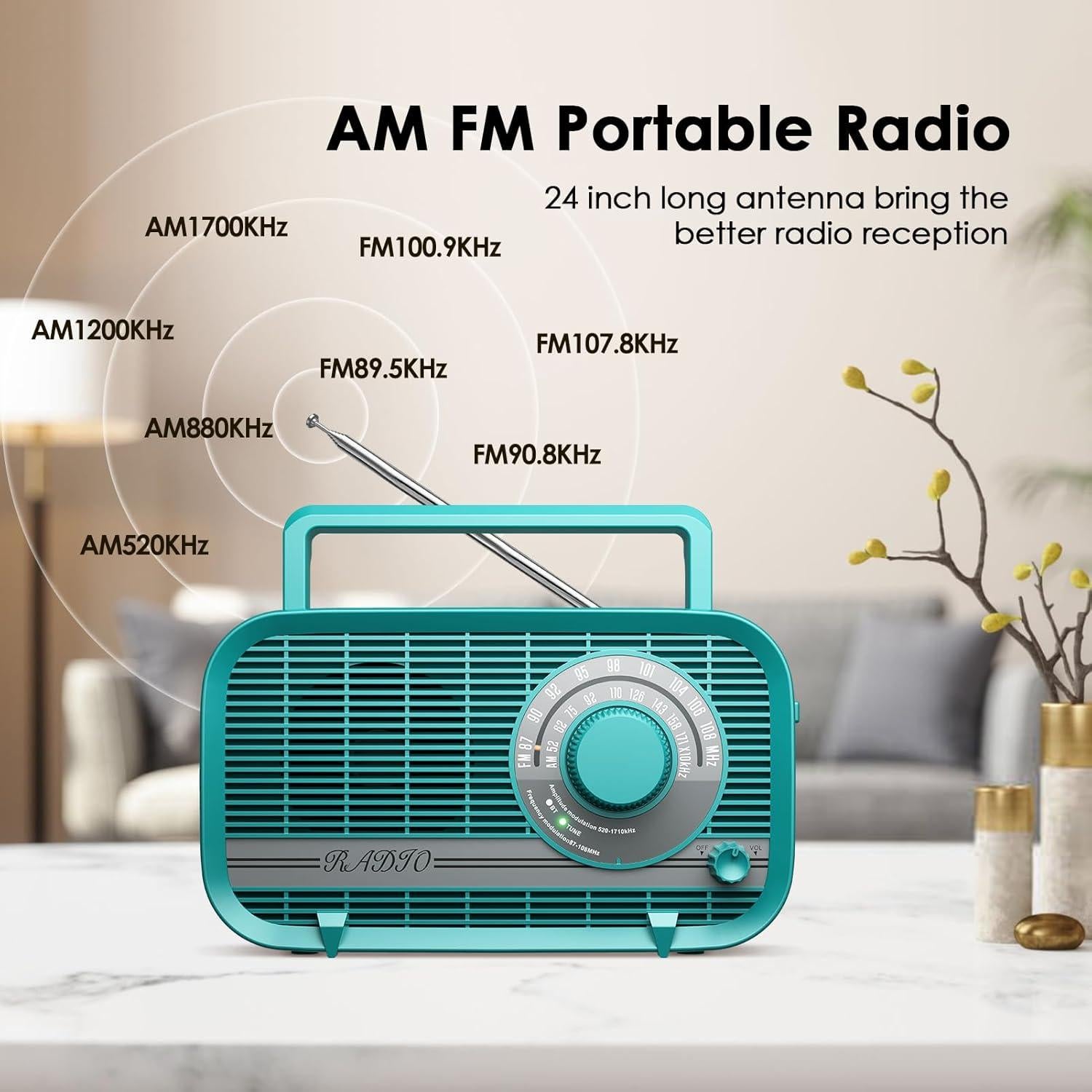 Radio portátil Bluetooth Audiocrazy AC-BT2210 Verde