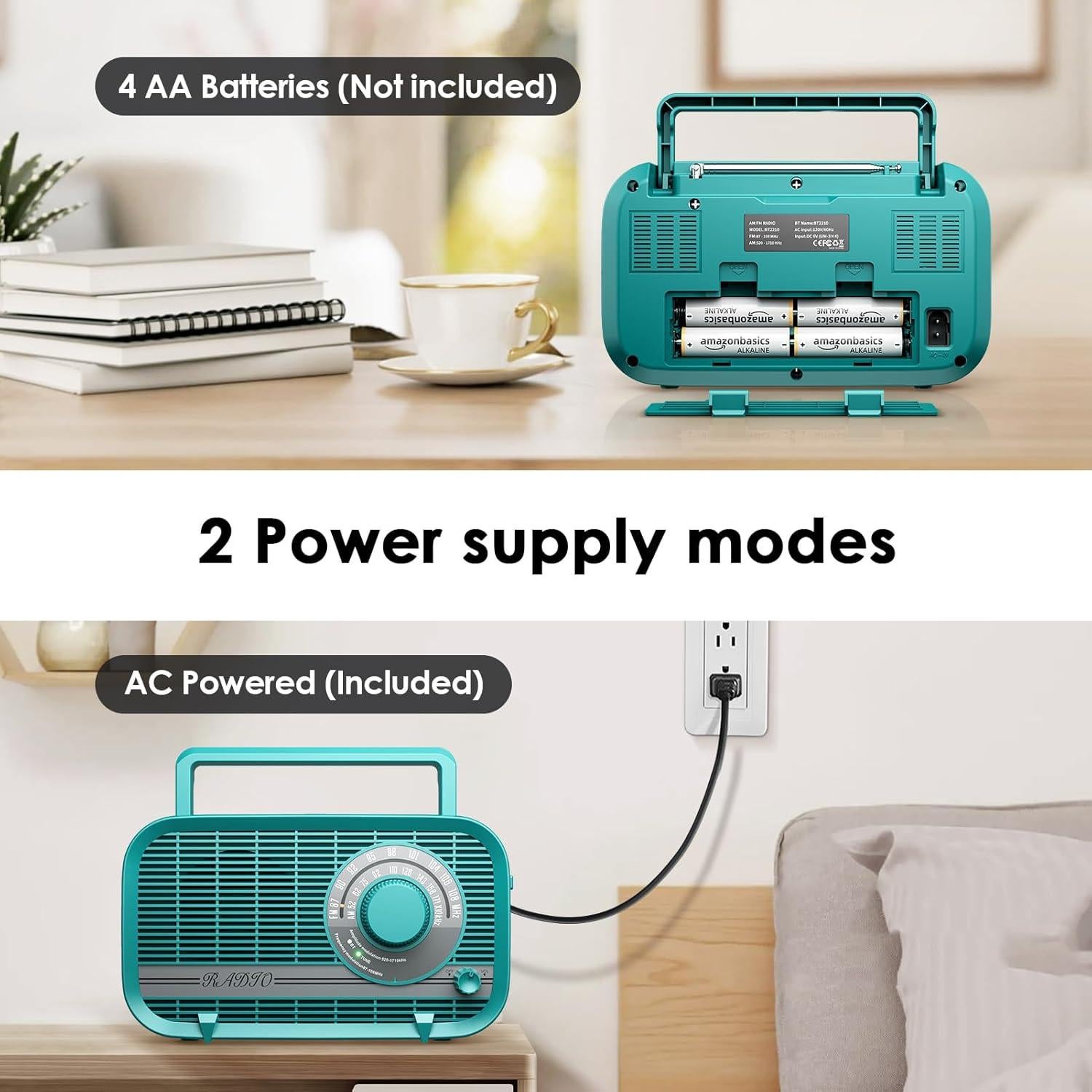 Radio portátil Bluetooth Audiocrazy AC-BT2210 Verde