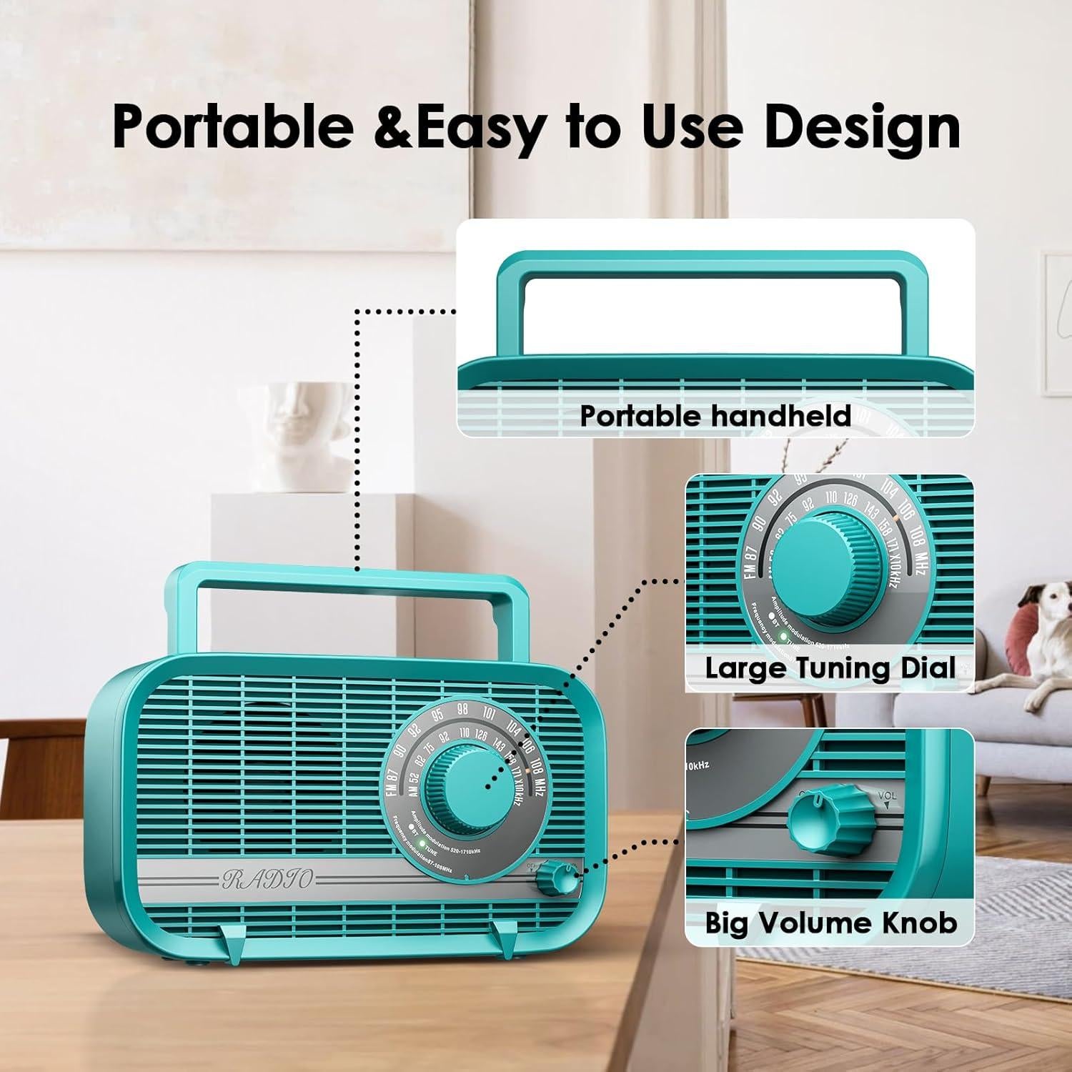 Radio portátil Bluetooth Audiocrazy AC-BT2210 Verde