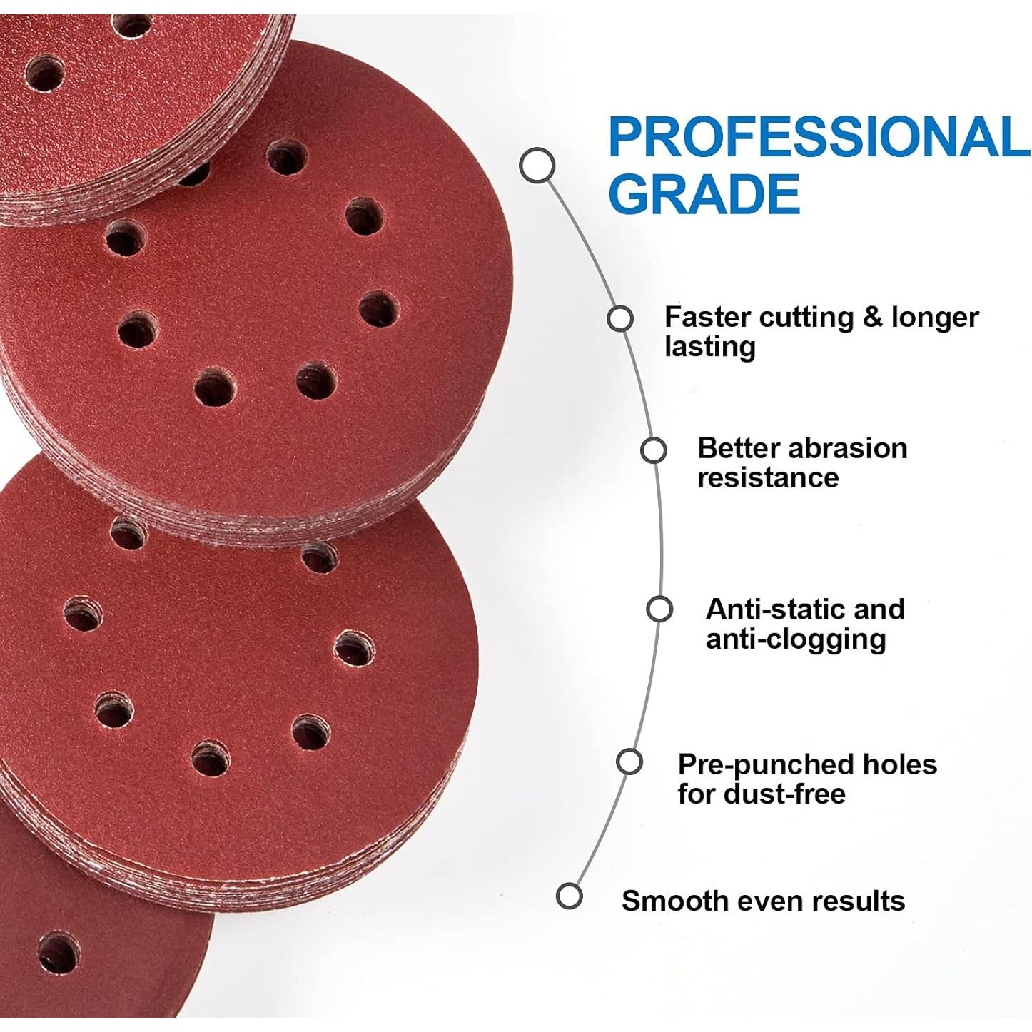 Discos de Lijado 12.7 cm MIDO Professional 72 Piezas Variadas