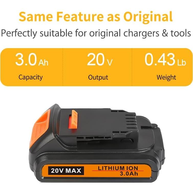 Batería 20V 3.0Ah ORHFS para Black and Decker LB20 LBX20
