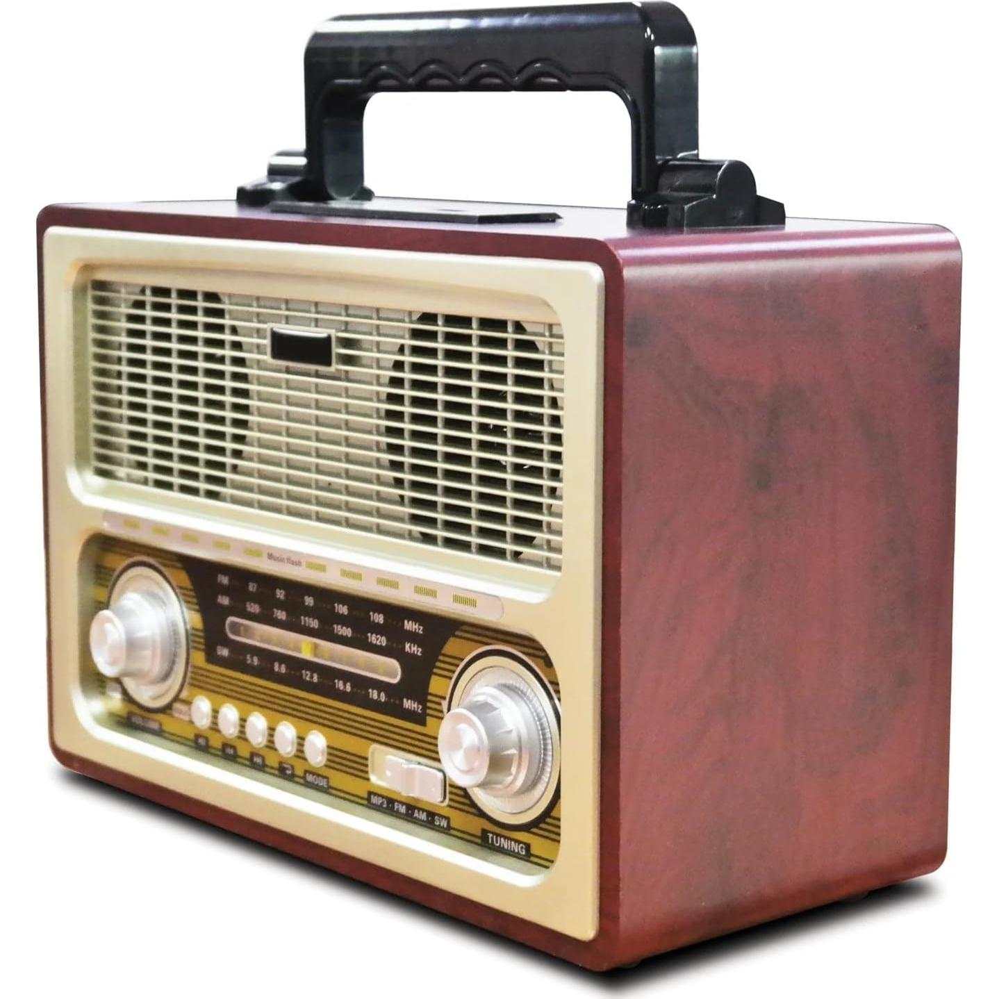 Altavoz Bluetooth Supersonic SC-1198BT Retro 3 Bandas