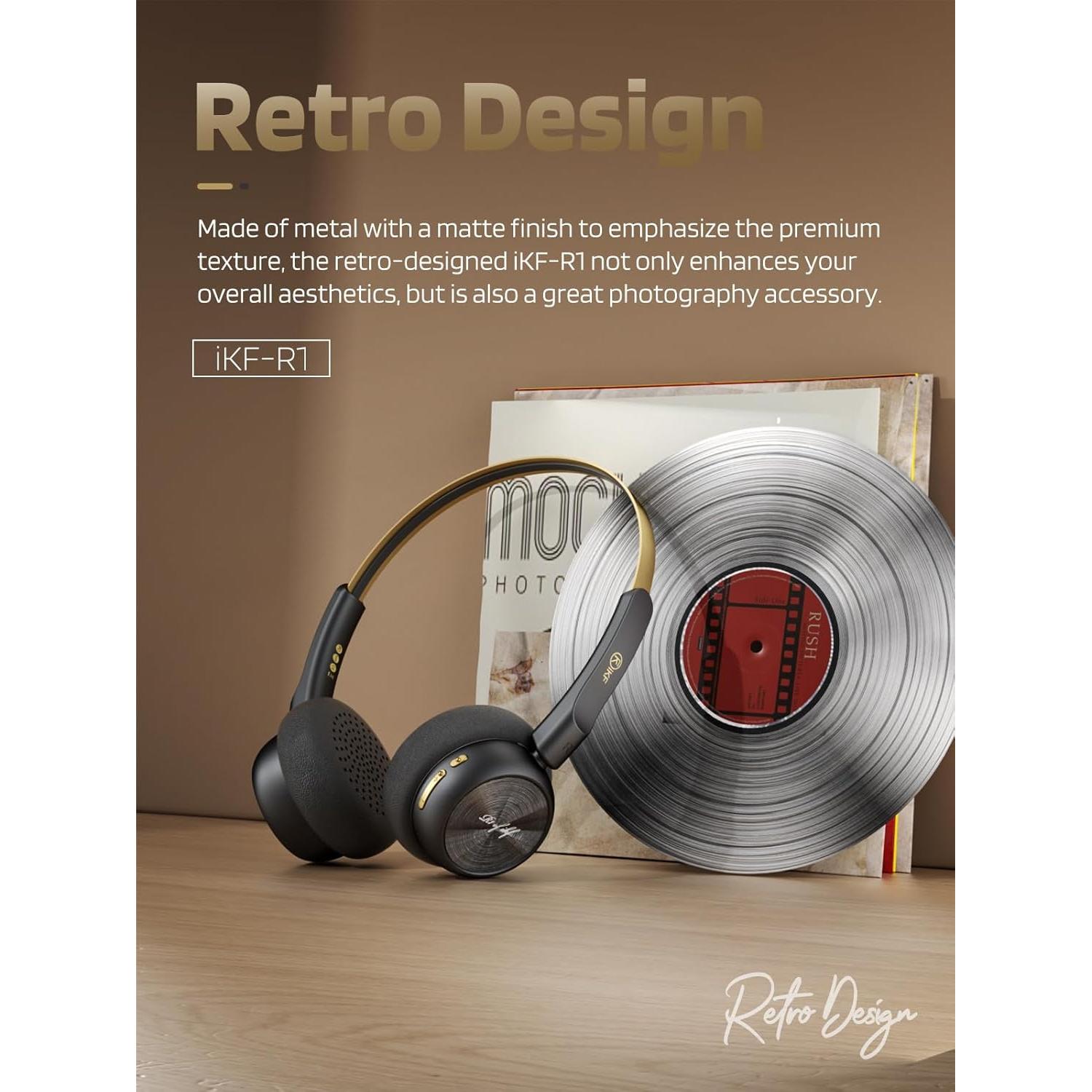 Auriculares Inalámbricos iKF-R1 Retro Bluetooth 5.4 60H