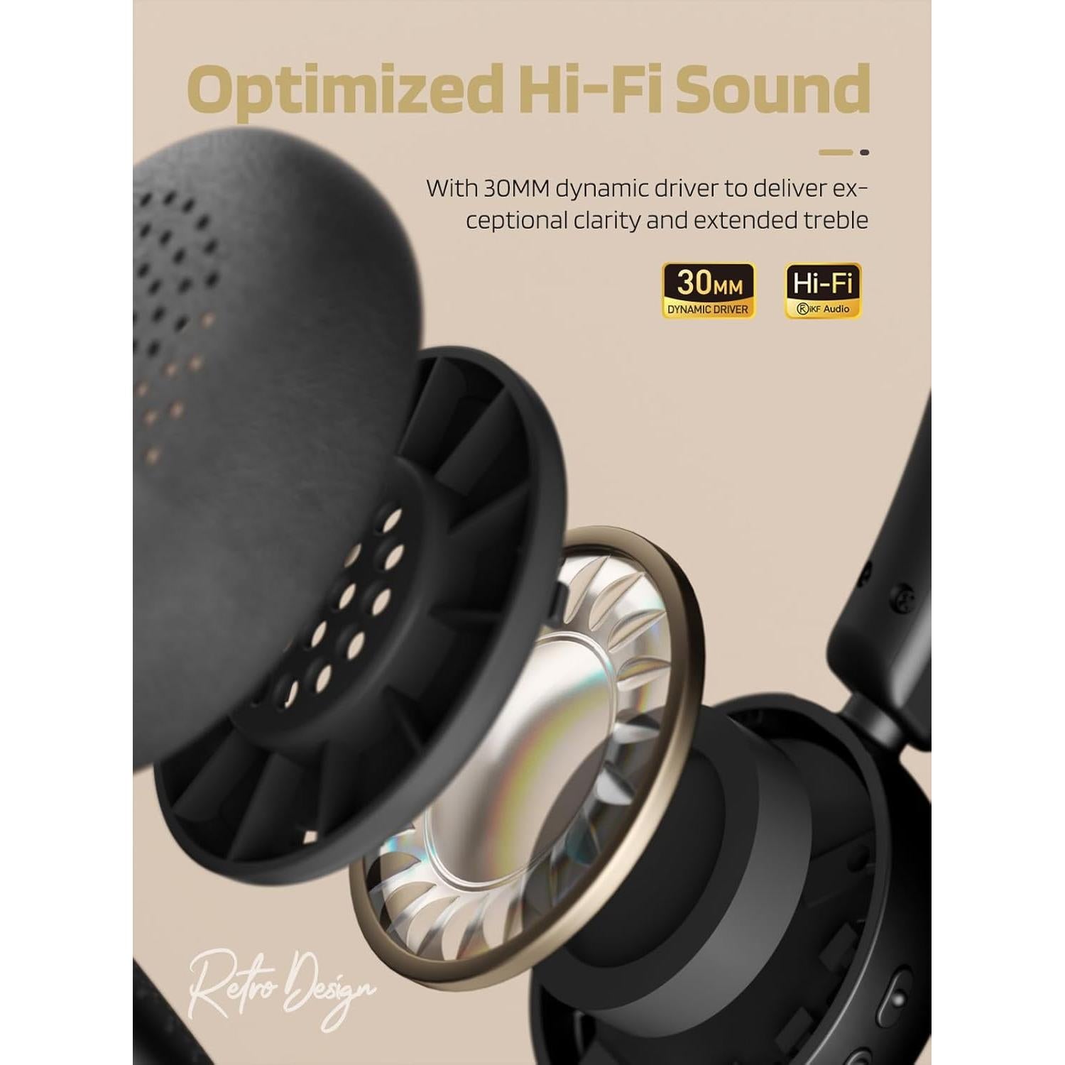 Auriculares Inalámbricos iKF-R1 Retro Bluetooth 5.4 60H