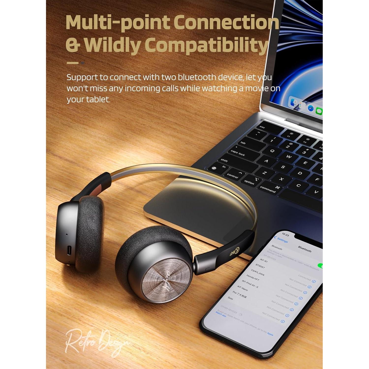 Auriculares Inalámbricos iKF-R1 Retro Bluetooth 5.4 60H