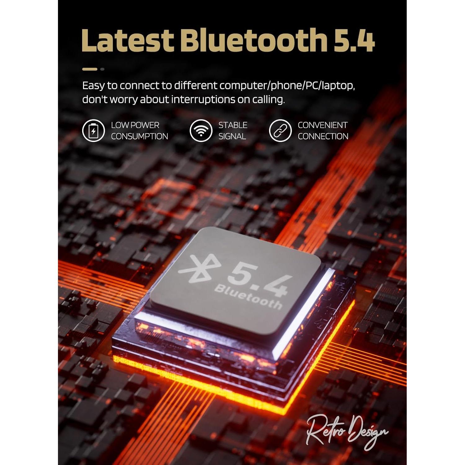 Auriculares Inalámbricos iKF-R1 Retro Bluetooth 5.4 60H