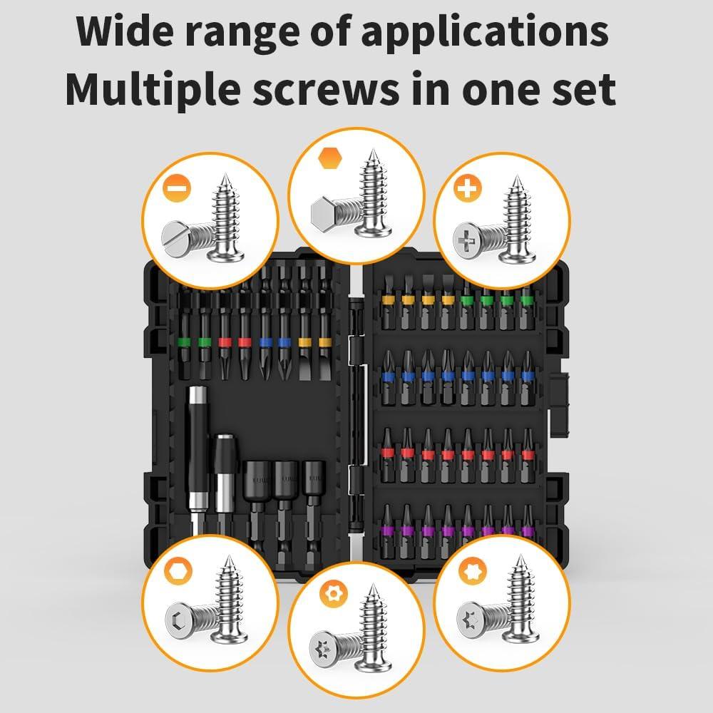 Juego de Puntas para Destornillador NAWIN 45 Piezas Impacto