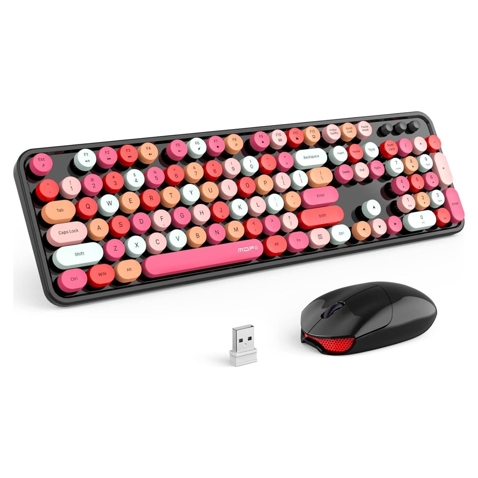 Combo Teclado y Ratón Inalámbrico MOFII Colorido 2.4GHz