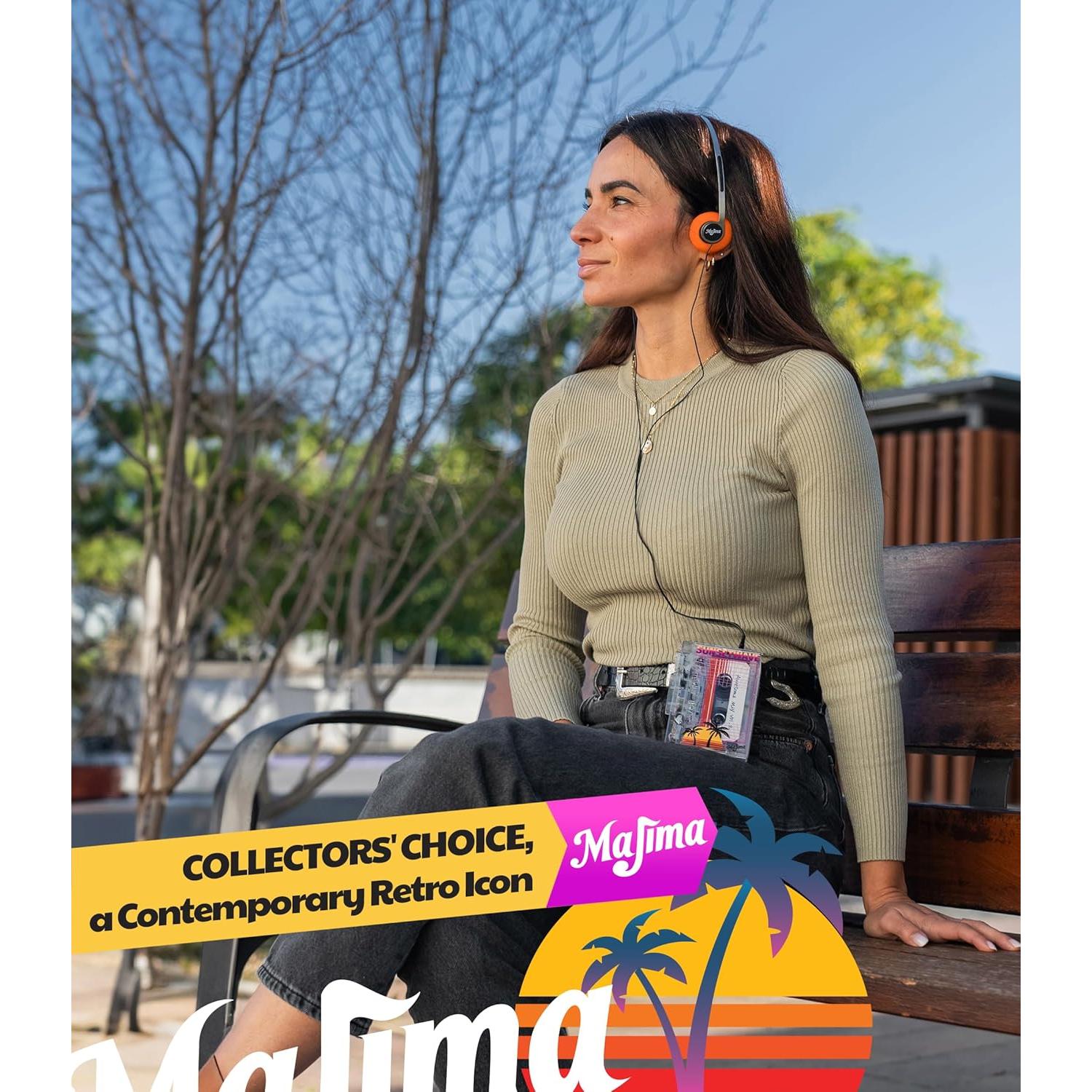 Reproductor de Casete Retro Majima SunsetWave Transparente