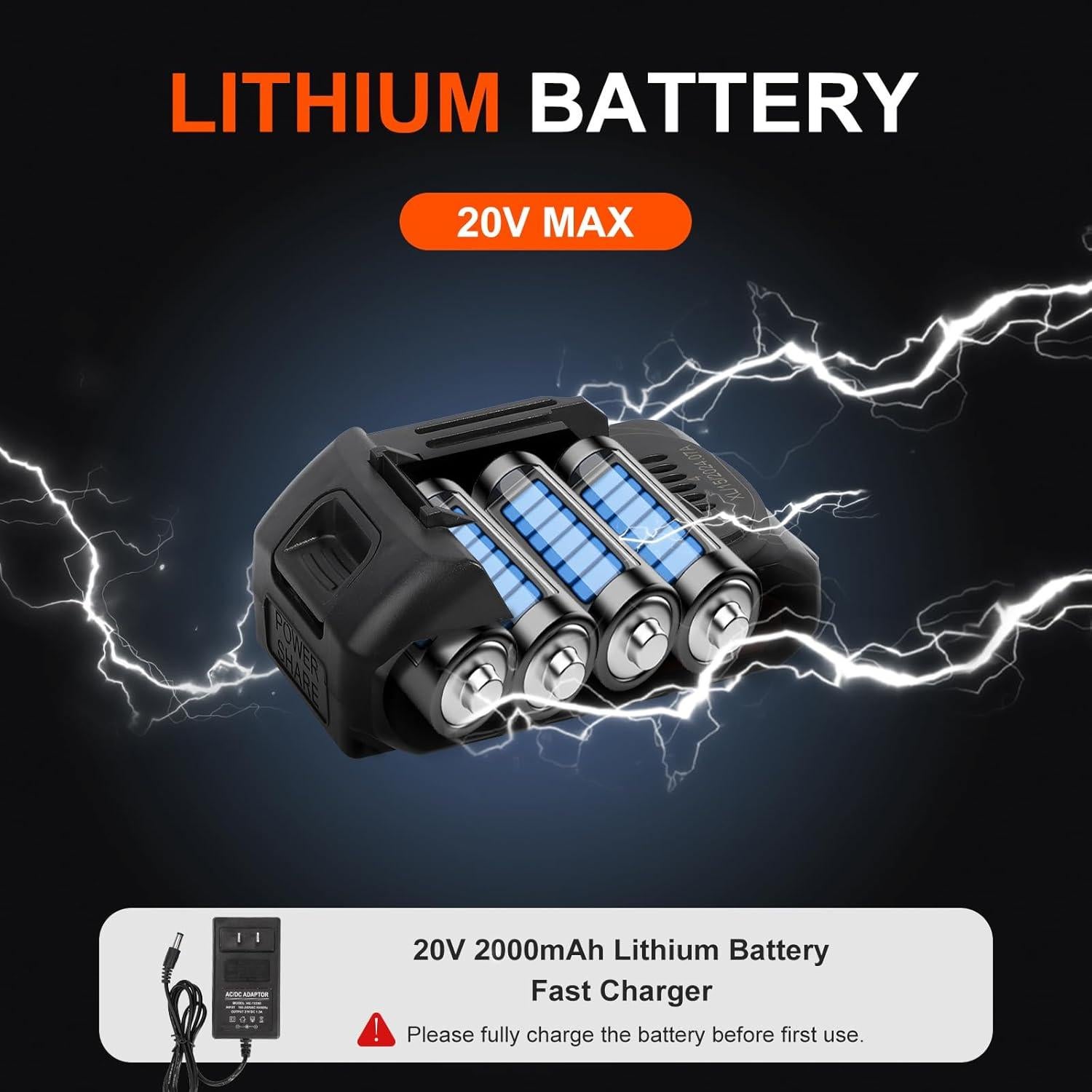 Taladro Inalámbrico COMOWARE 20V con Batería 1.5Ah y Accesorios