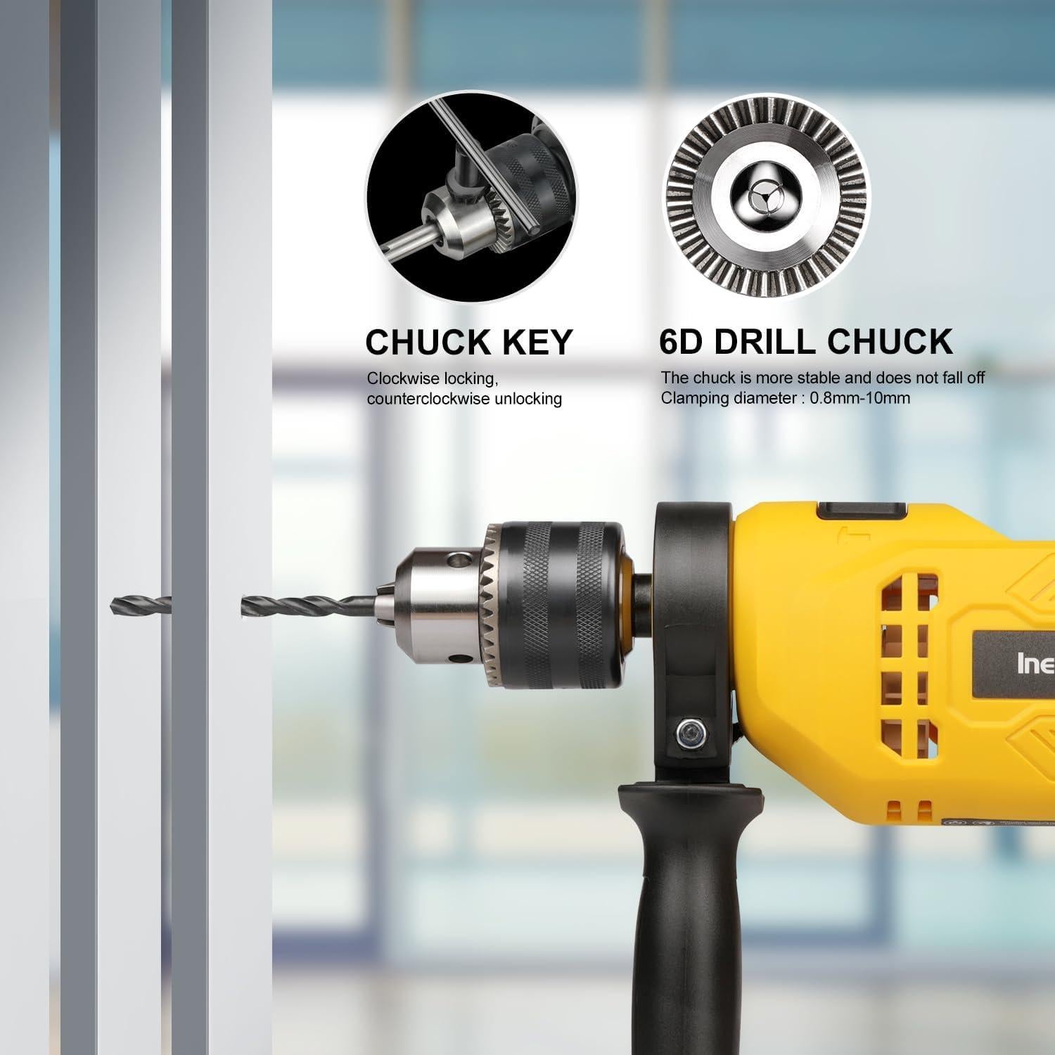 Taladro de Martillo Eléctrico Inequalit 4.5A 3000 RPM 1/2"