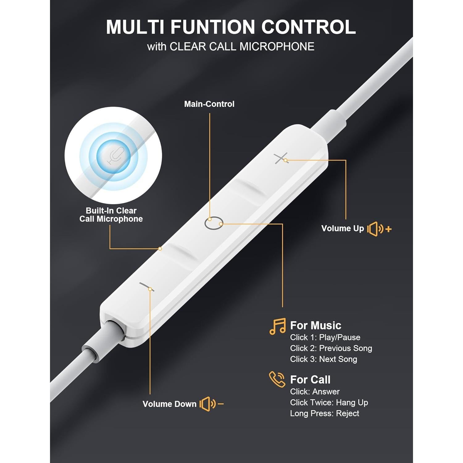 Auriculares USB C TEGDZGU TC0001 HiFi Estéreo con Micrófono