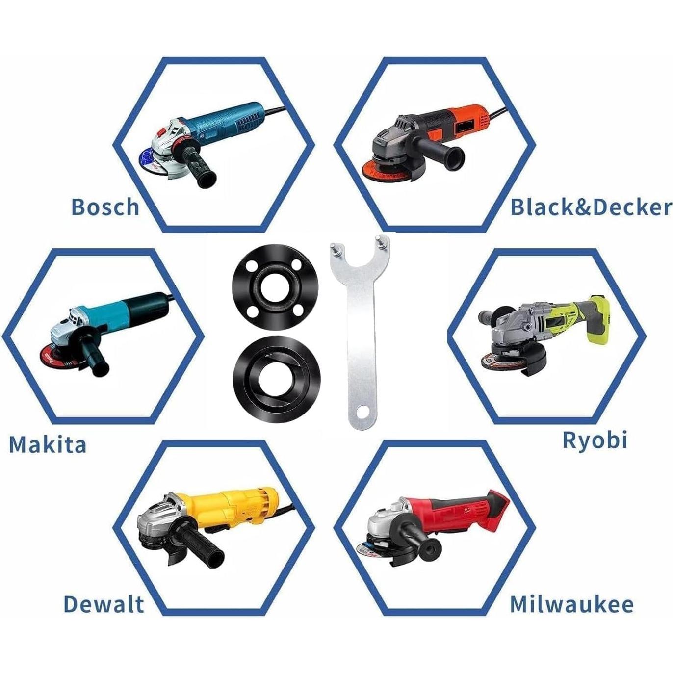 Juego de Llave y Tuercas para Amoladora Ccedviery 2+8PCS