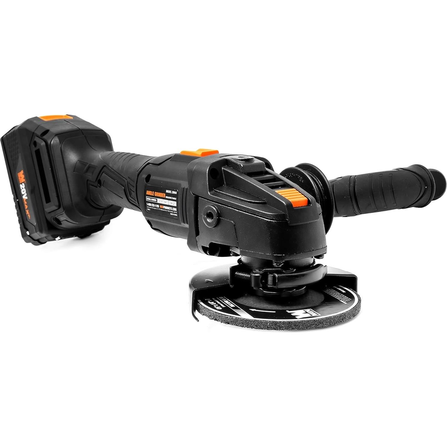 Amoladora Angular Inalámbrica WEN 20V 4.5" con Batería