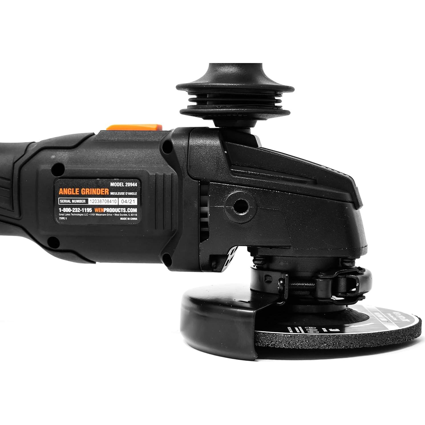 Amoladora Angular Inalámbrica WEN 20V 4.5" con Batería