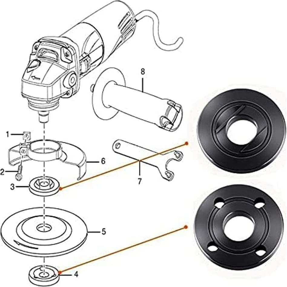 Llave Angular HAKATOP 193465-4 para Amoladoras 4.5" y 5"