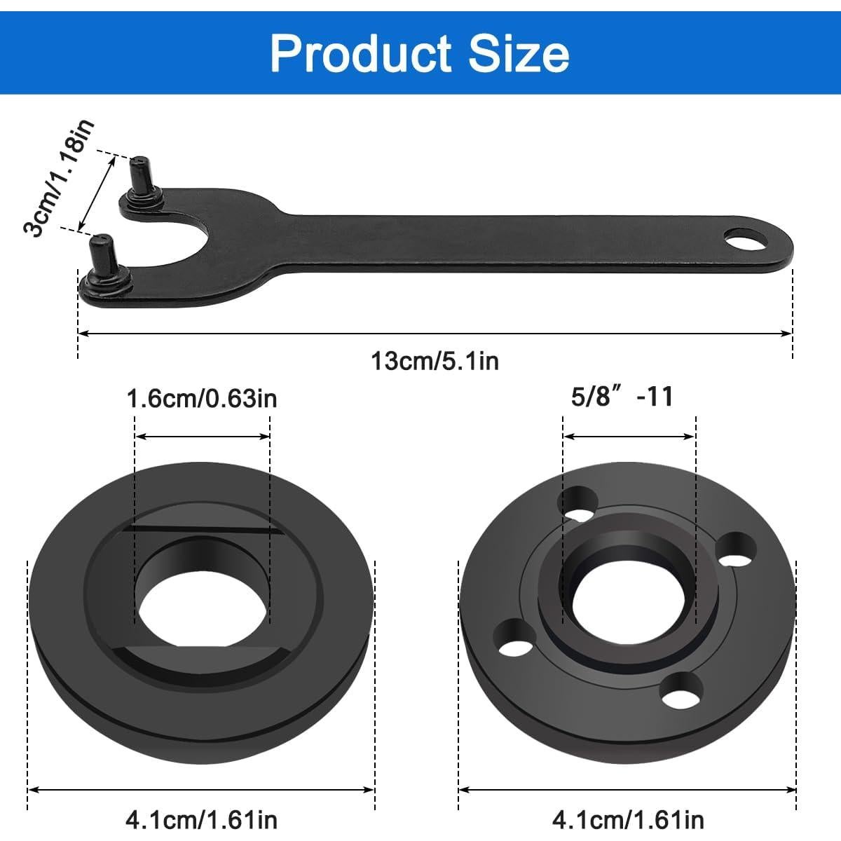 Kit de 3 Tuercas para Amoladora Angular XYQMLY 4.1 cm
