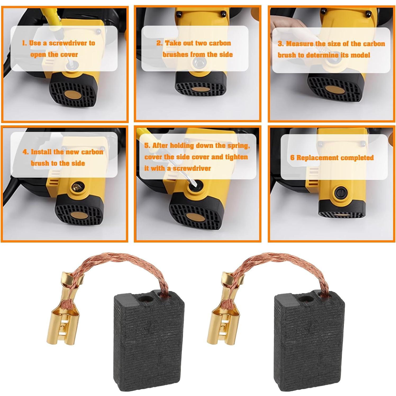 4 Piezas Cepillo de Carbón OTOTEC 402874-07 Compatible Dewalt