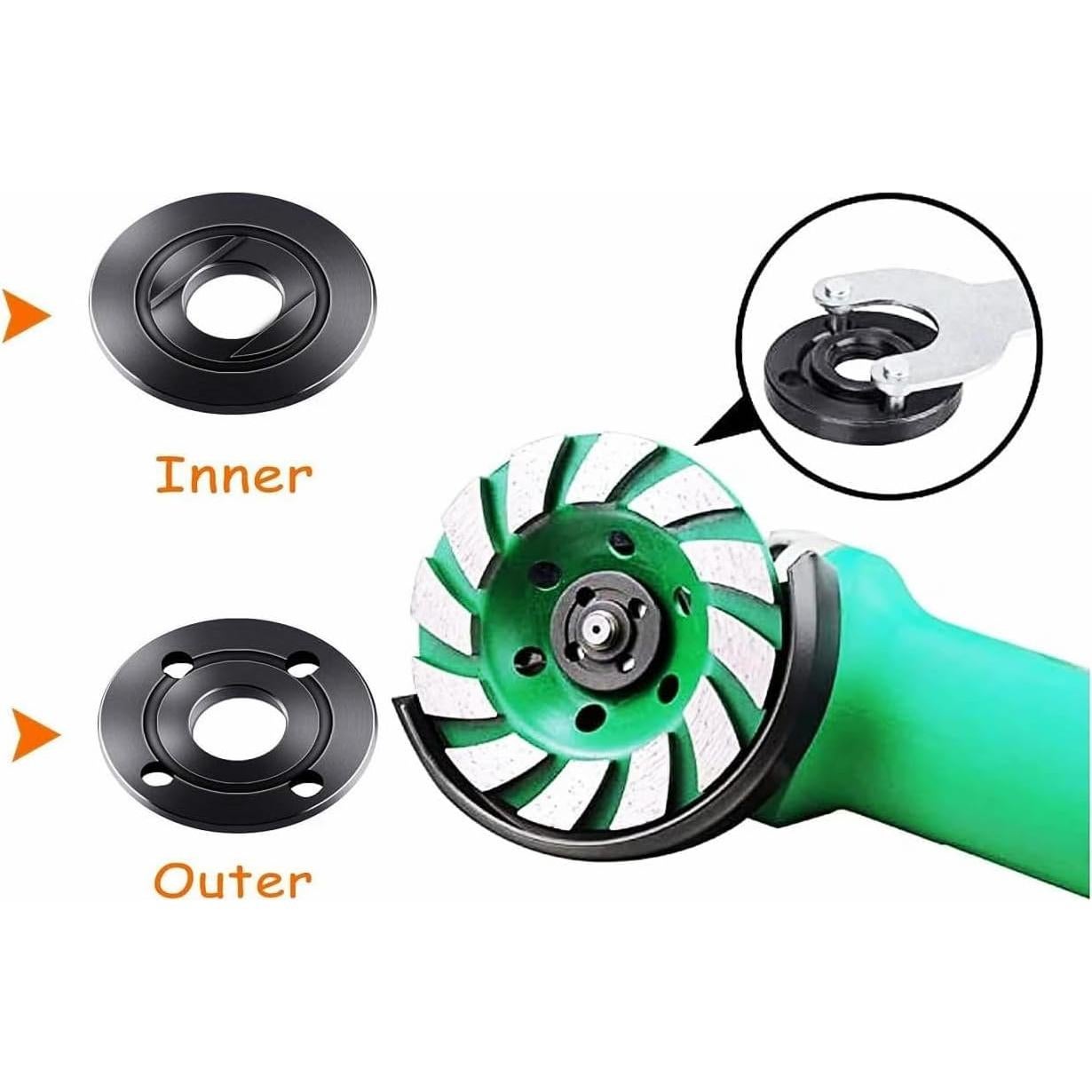 4 Piezas Tuerca de Bloqueo Brida Exterior ZLLITONS 5/8"-11