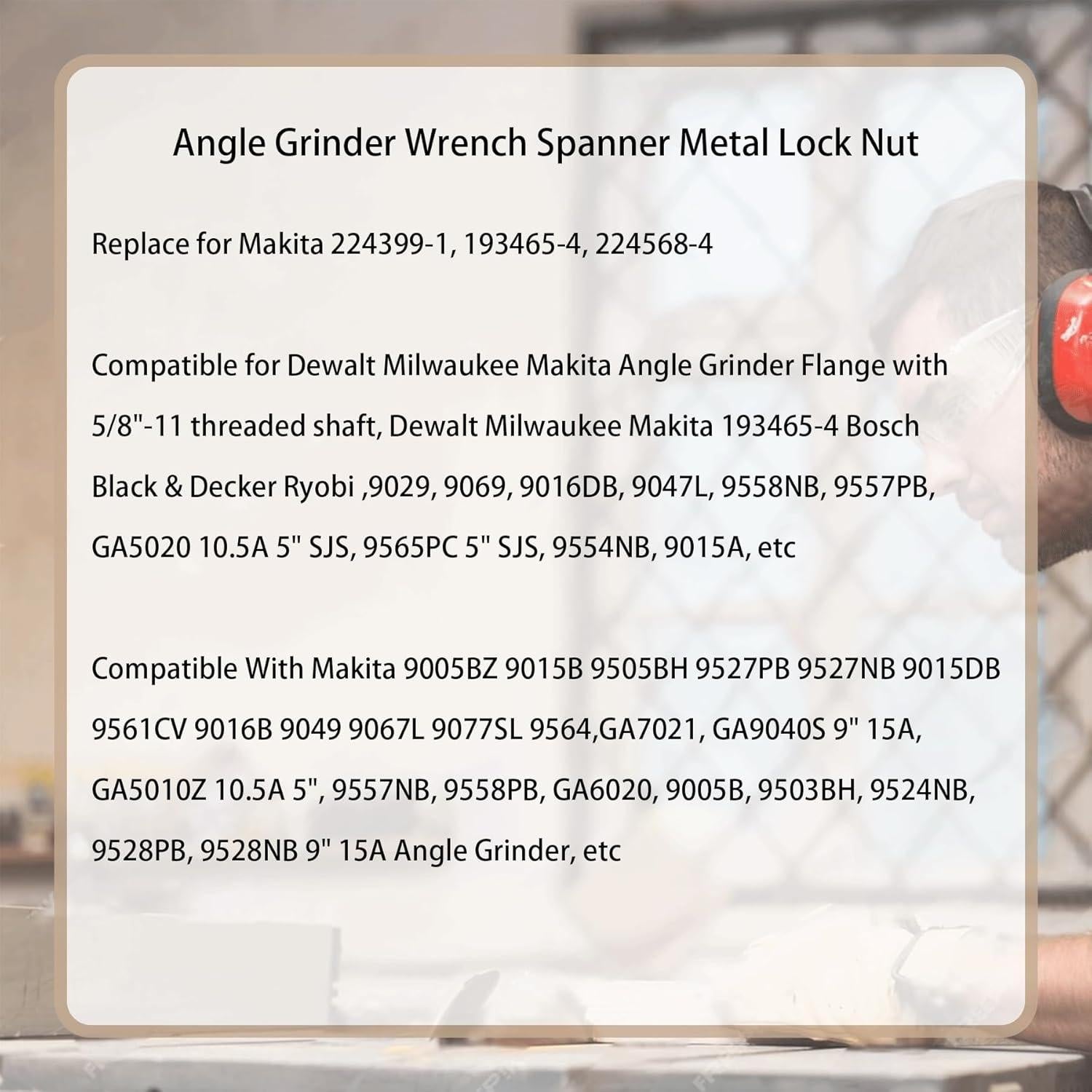 Llave de Grinda de Ángulo HB-Parts 5/8"-11 para Amoladoras