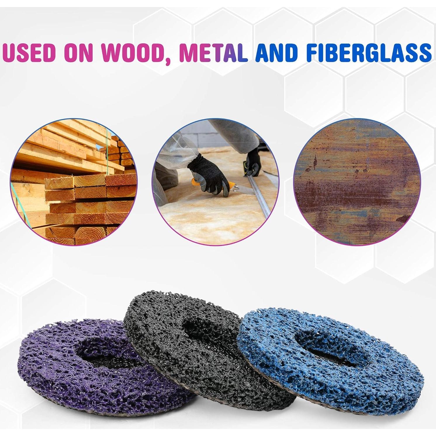 Disco de Desbaste LotFancy 4.5" Surtido 6PCS Carburo Silicio