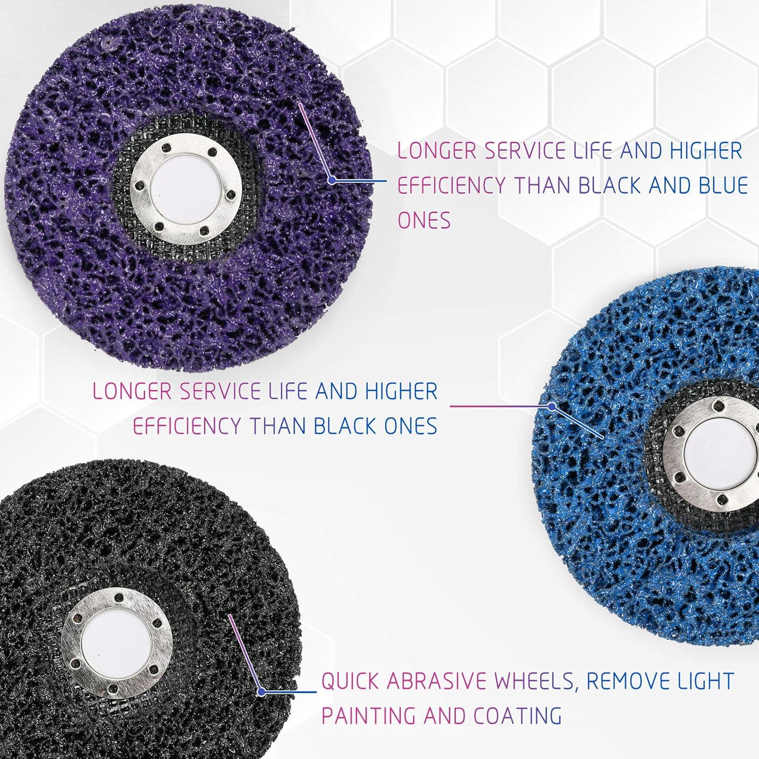 Disco de Desbaste LotFancy 4.5" Surtido 6PCS Carburo Silicio