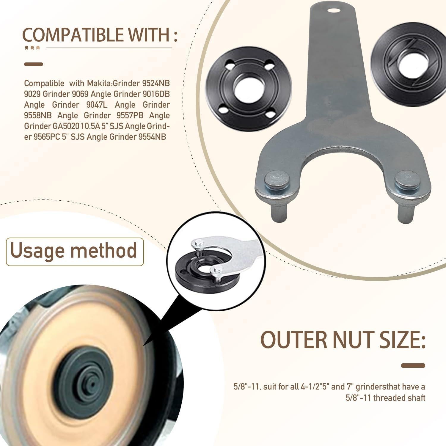 Llave de Ángulo CFWMXG 193465-4 para Amoladora 5/8"-11