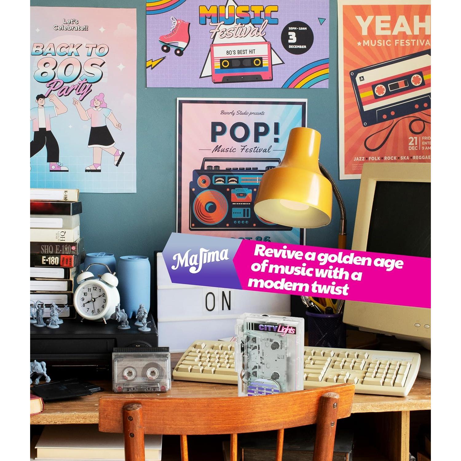 Reproductor de Casete Retro Majima K66 Transparente Bluetooth