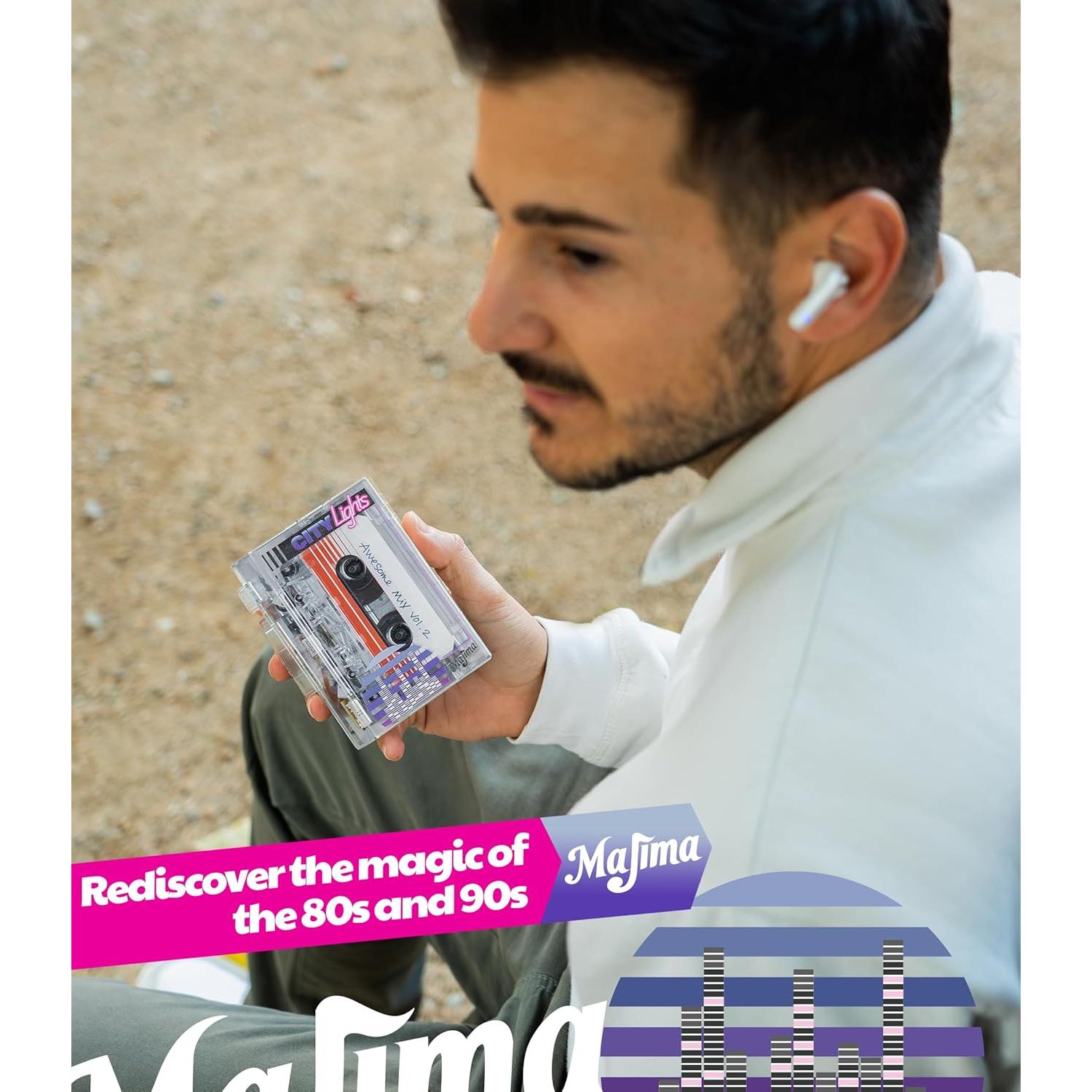 Reproductor de Casete Retro Majima K66 Transparente Bluetooth