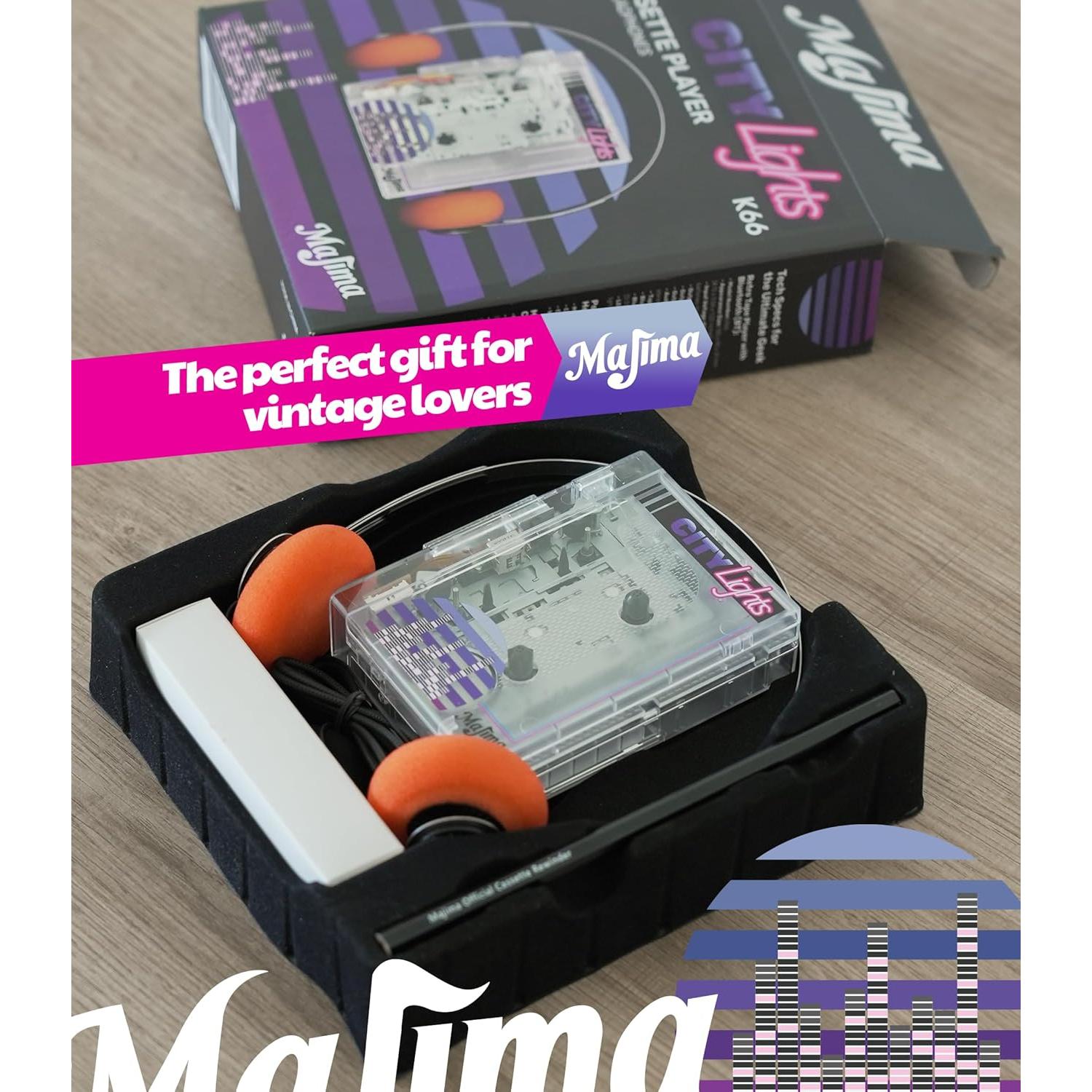 Reproductor de Casete Retro Majima K66 Transparente Bluetooth