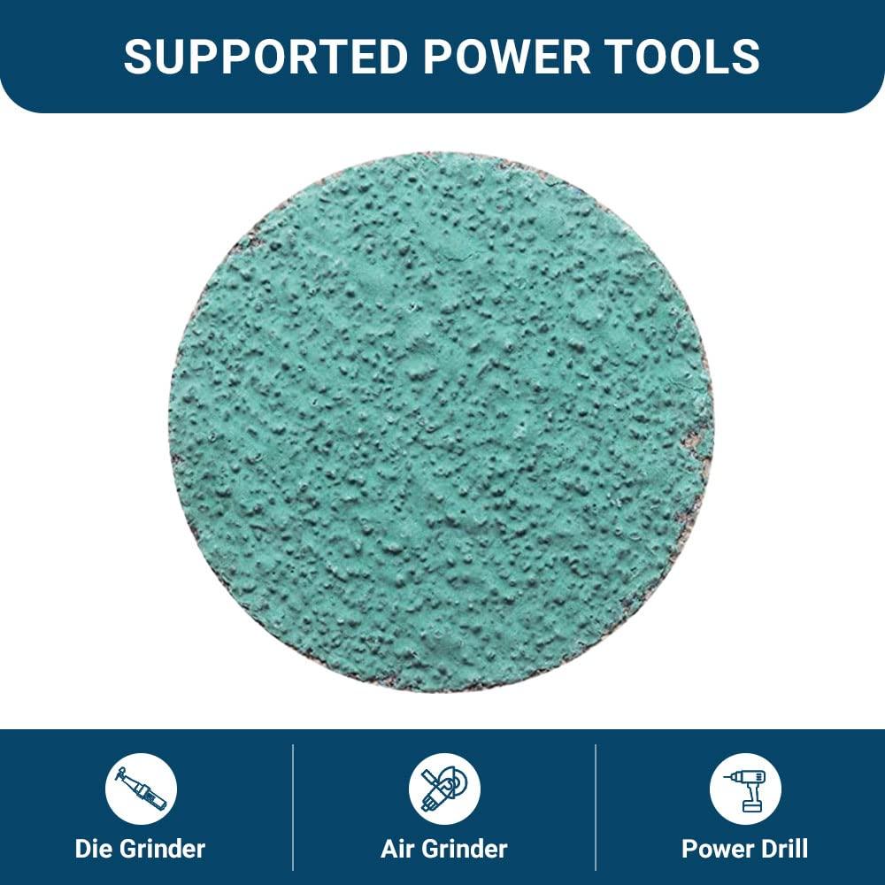 Discos de Lijado 5 cm Benchmark Abrasives 60 Grano Zirconia Verde