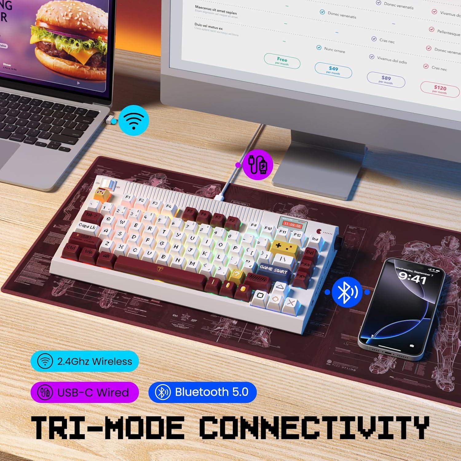 Teclado Mecánico Inalámbrico RisoPhy PC423 75% RGB