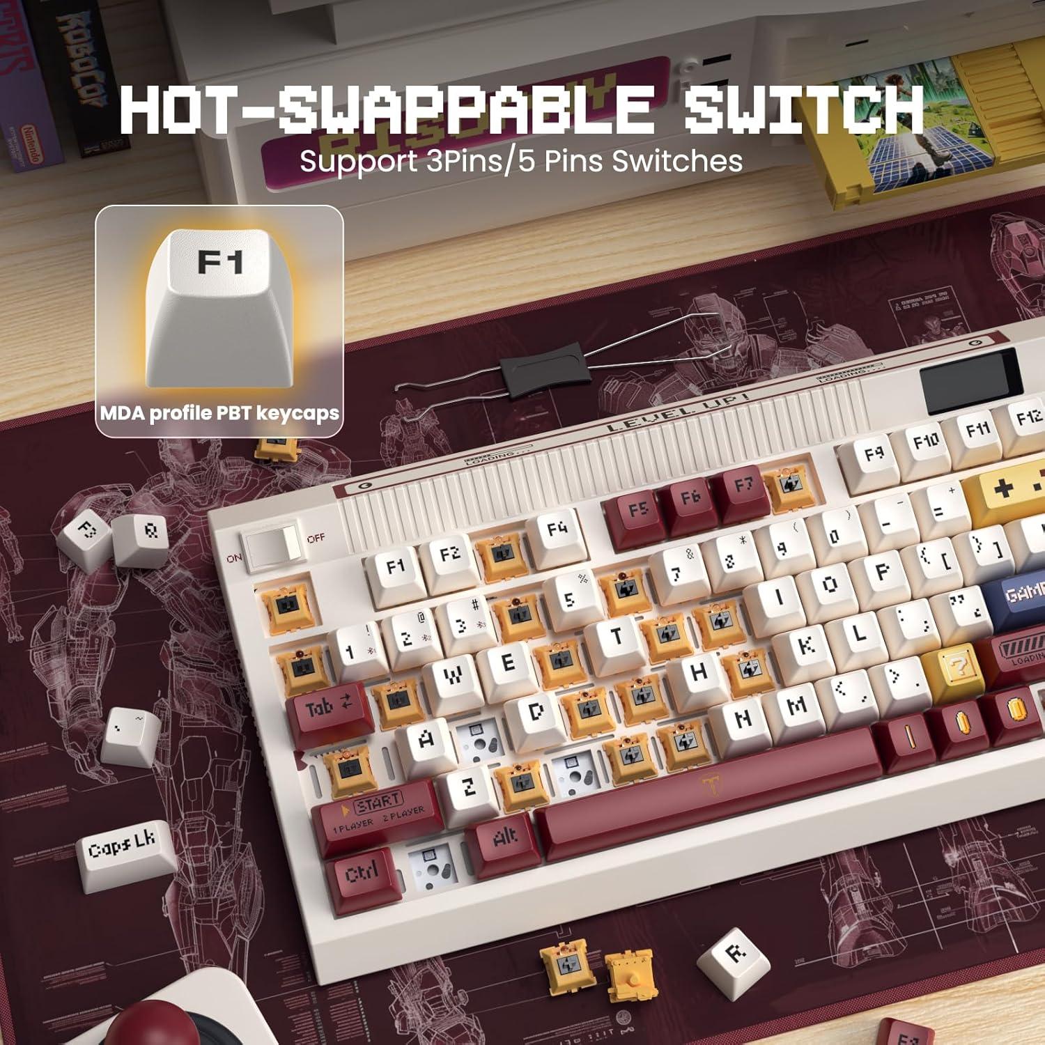 Teclado Mecánico Inalámbrico RisoPhy PC423 75% RGB