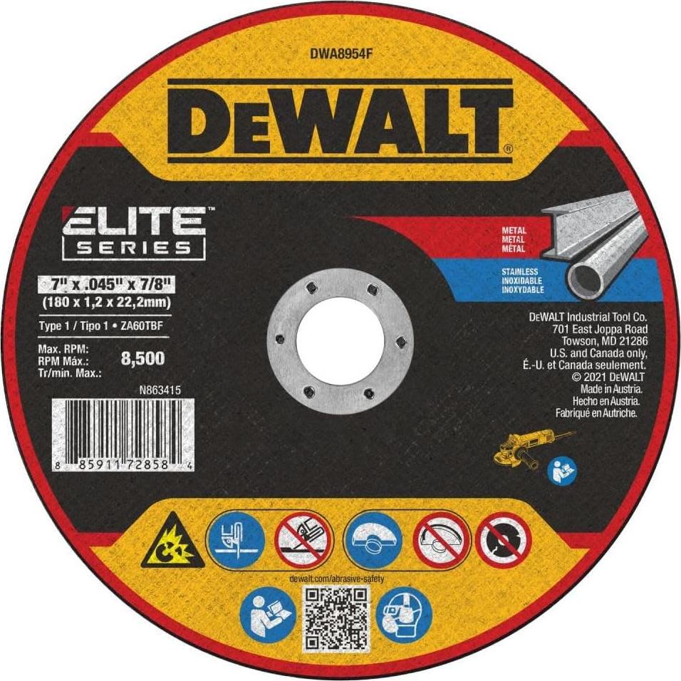 Rueda Abrasiva DeWalt DWA8954F 17.78cm Grano 60