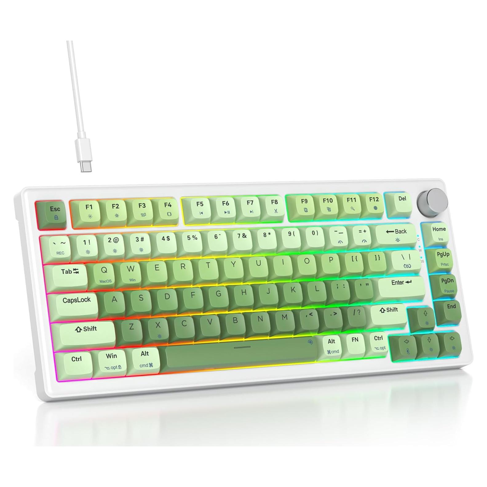 Teclado Mecánico TKL 75% SbocKeeb V500 RGB Verde