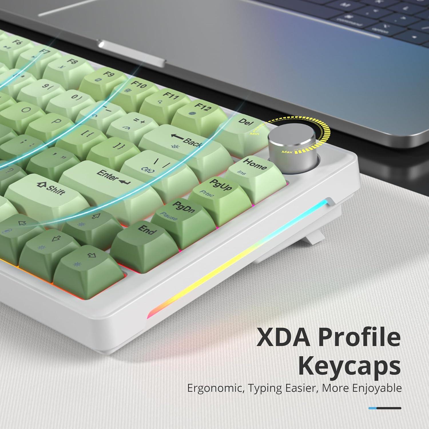 Teclado Mecánico TKL 75% SbocKeeb V500 RGB Verde