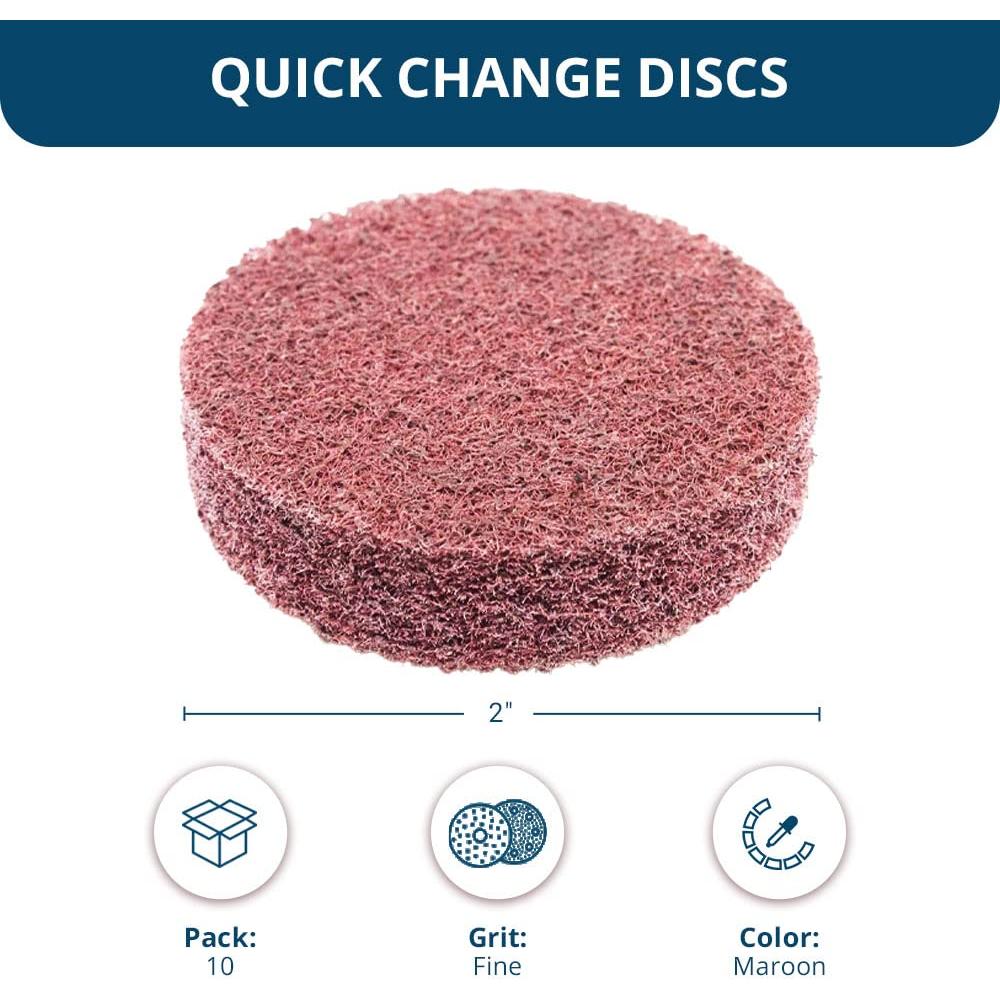 Discos de Lijado 5 cm Benchmark Abrasives Rápido Fino - 10 Pzas