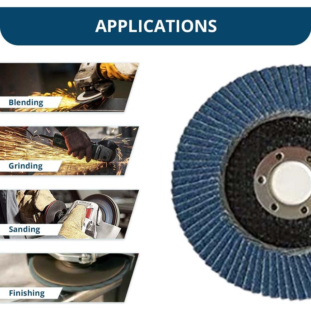 Discos de Aleta Jumbo Benchmark 4.5" Zirconia 60 Grano - 50 Pzas