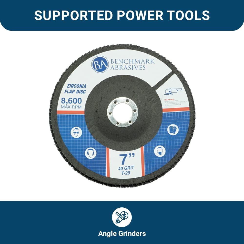 Discos de Aleta 7" Benchmark Abrasives 120 Grano Zirconia