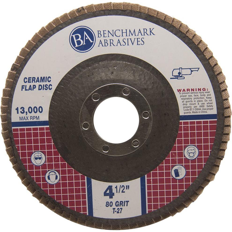 Discos de Aleta Cerámica 4.5" Benchmark Abrasives - Paquete de 10