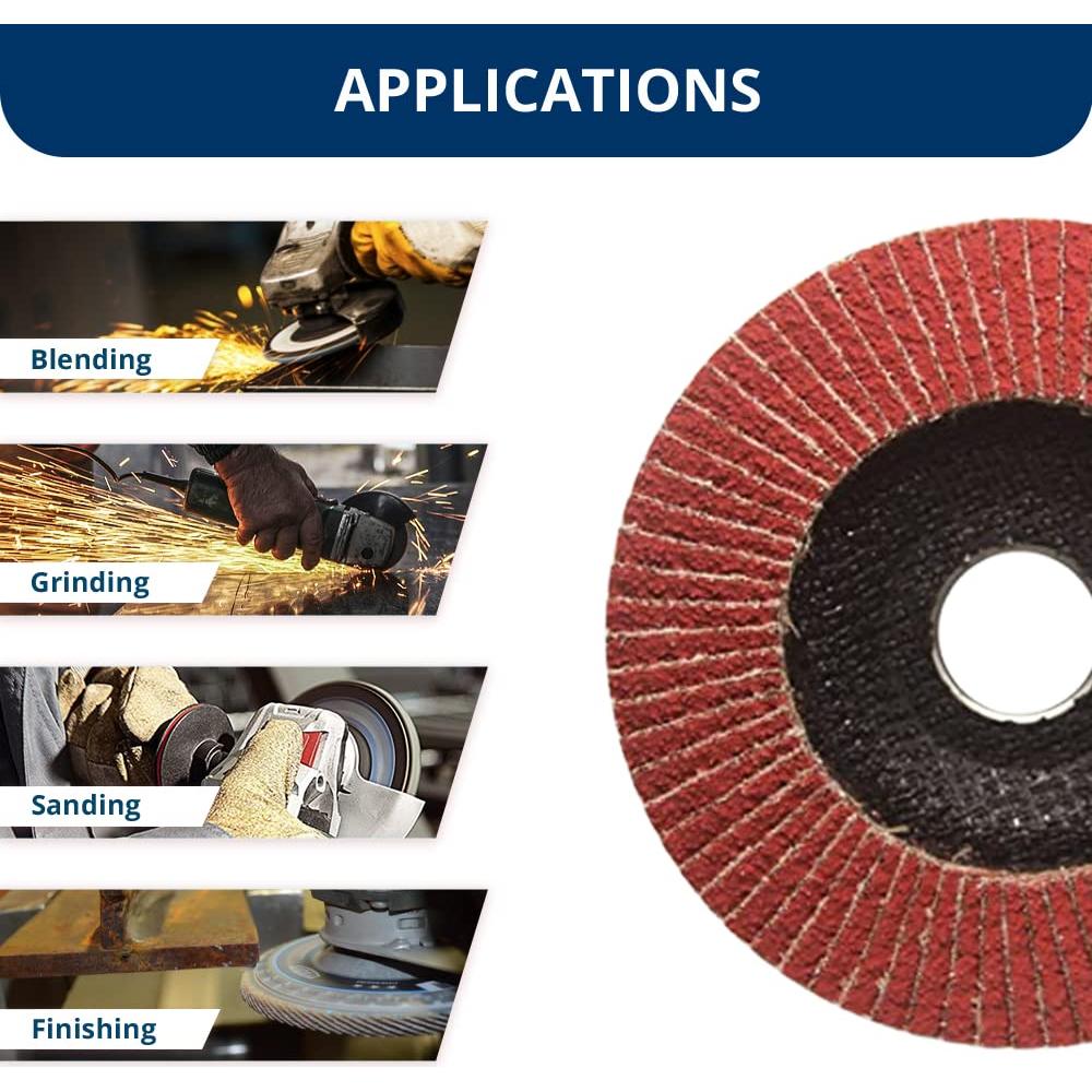 Discos de Aleta Cerámica 4.5" Benchmark Abrasives - Paquete de 10
