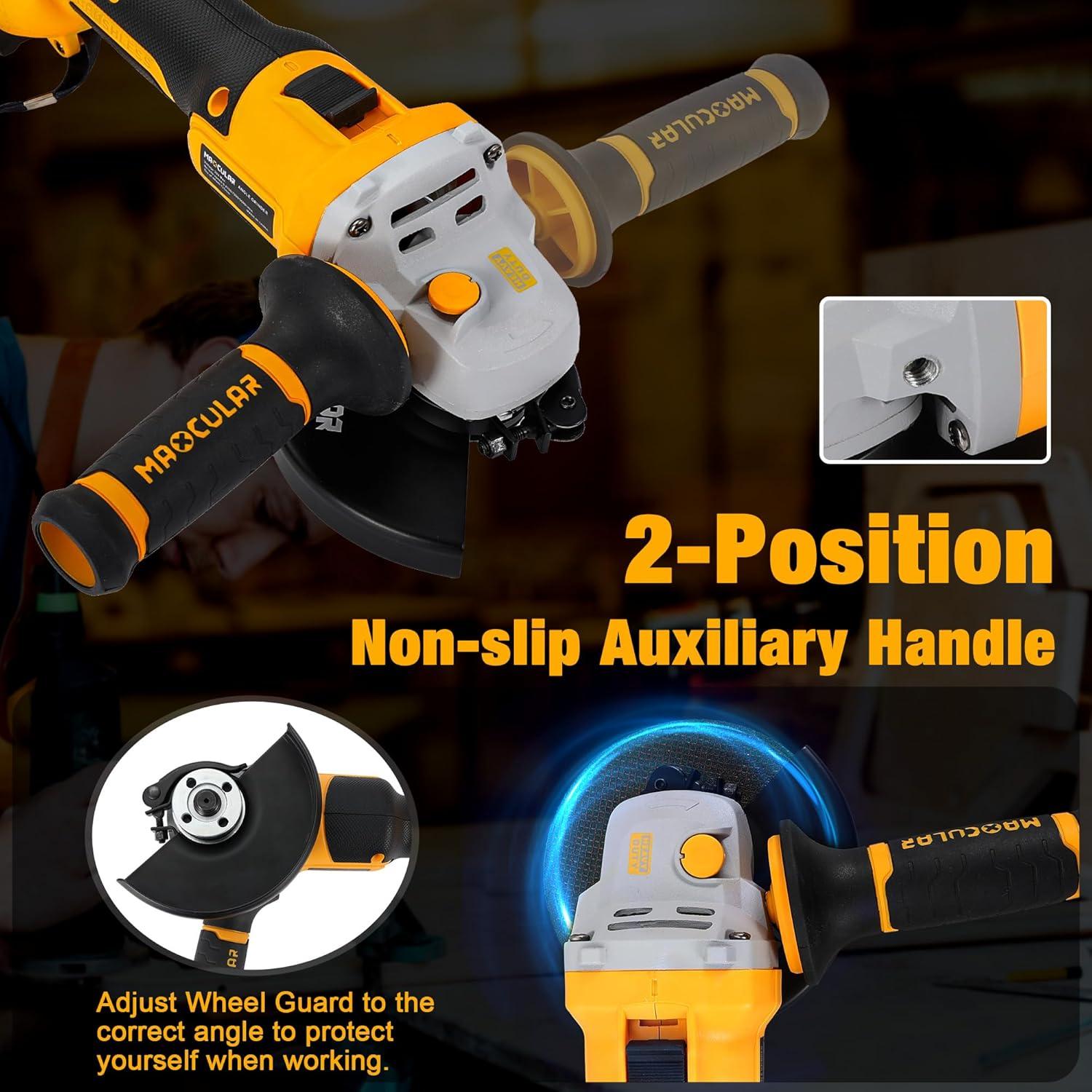 Amoladora Angular Inalámbrica Maxcular 20V 4.5" 9600 RPM