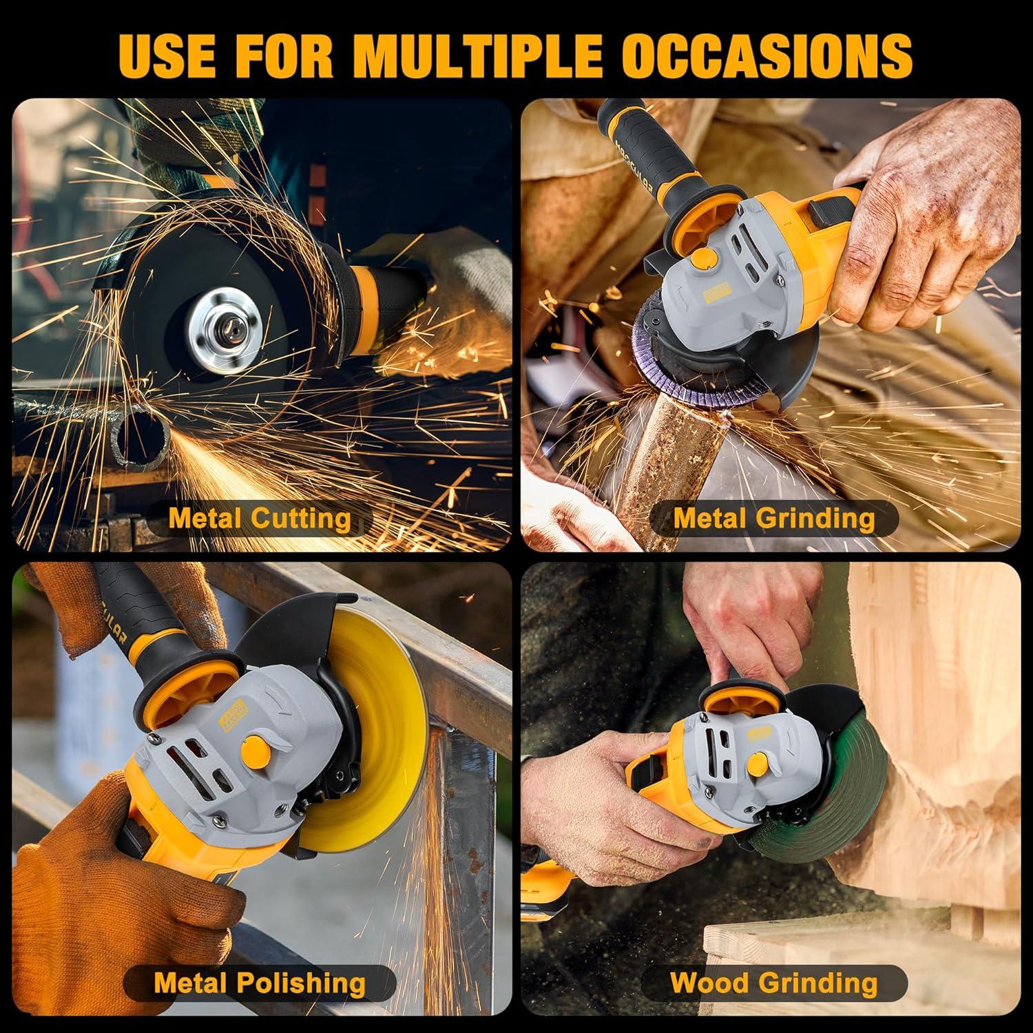 Amoladora Angular Inalámbrica Maxcular 20V 4.5" 9600 RPM