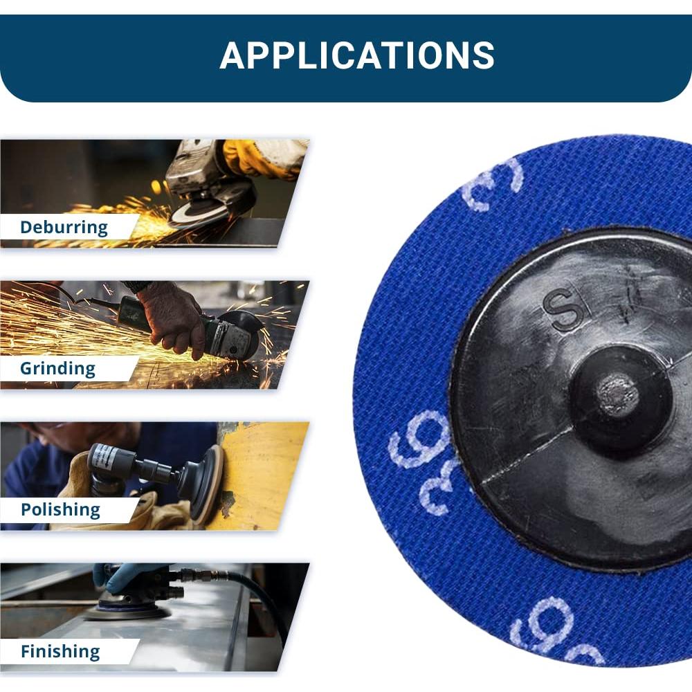 Discos de Lijado 5 cm Benchmark Abrasives 80 Grano - Paquete de 25