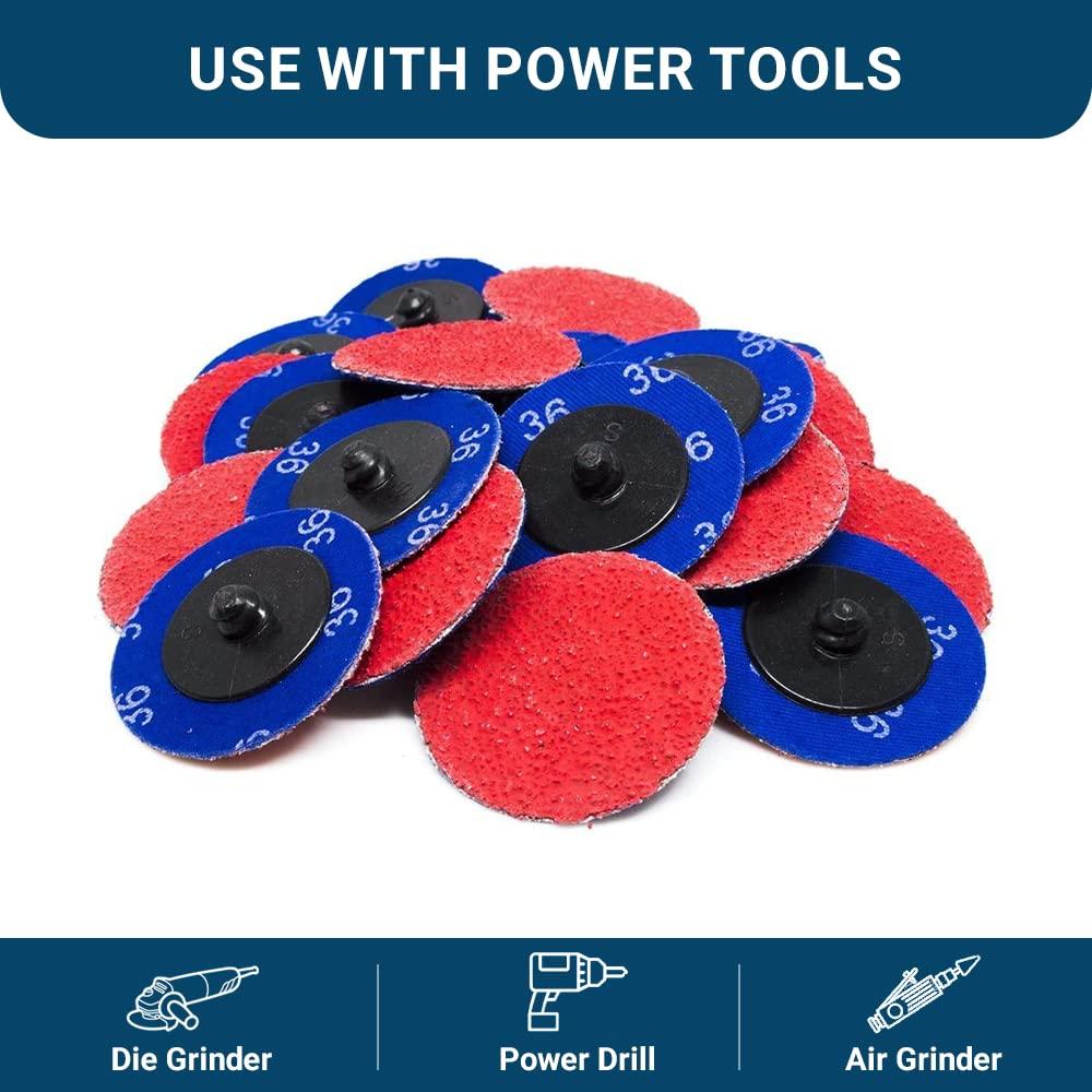 Discos de Lijado 5 cm Benchmark Abrasives 80 Grano - Paquete de 25