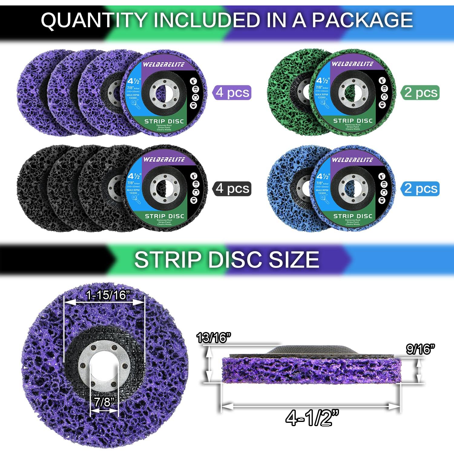 Paquete de 12 discos removedores de pintura WelderElite 115mm