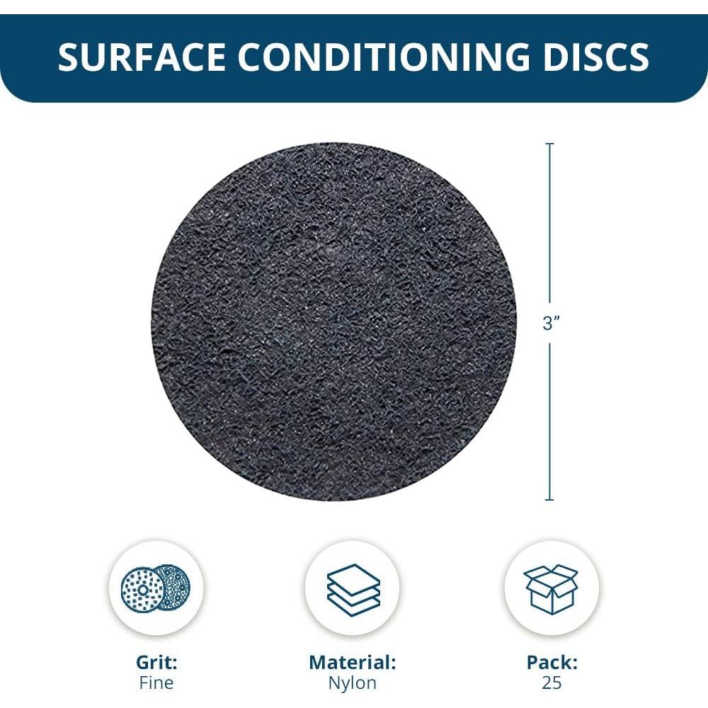 Discos de Lijado 3" Benchmark Abrasives Tipo R Fino - 25 Pzas