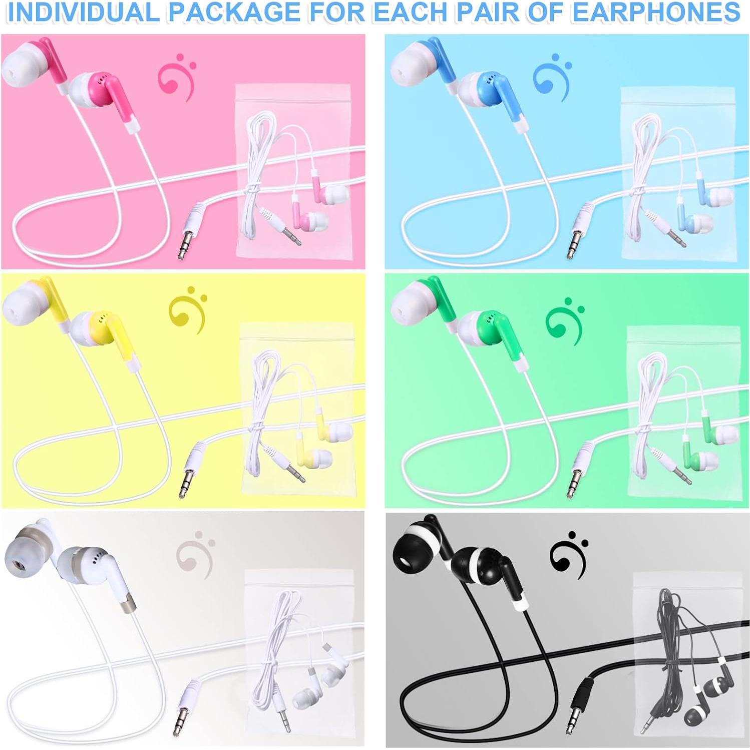 Auriculares a Granel Konohan 60 Piezas Coloridos para Niños